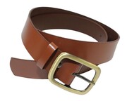 Pasek Skórzany Damski Arucce (PL) Skóra Naturalna EXTRA Gładki 40 mm MLECZNA CZEKOLADA Miedziana Klamra