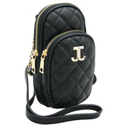 Torebka Klasyczna Mała JENNIFER JONES Listonoszka Skóra Włoska 3142 CZARNY 12 x 20 x 5 [cm]