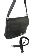 Torebka DANA Listonoszka Średnia Skóra Naturalna 658 S CZARNA 33 x 29 x 8 [CM]