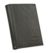 Portfel Męski Skórzany ANDRUS (PL) Skóra Licowa Duży Pionowy Bez Zapięcia Dwa Skrzydełka Duża Kieszeń Na Bilon 13 x 10 x 3 [cm]