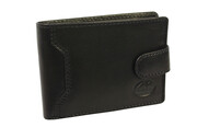 Portfel Męski Skórzany EL FORREST Mały Skóra Bydlęca Poziomy Z Zapinką Jedno Skrzydełko 851 57 RFID CZARNY 11 x 8 x 2 [cm]