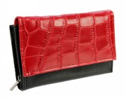 Portfel Damski Skórzany PolskaGalanteria 15 cm Suwak Skóra Naturalna KP D1411 Lakierowany Przód