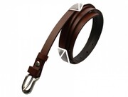 Pasek Damski Skórzany COMPLEX (PL) 15 mm BRĄZOWY Wąski