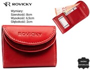 Portfelik Uniwersalny MARS Rovicky (PL) Skóra Naturalna R-17 CZERWONY 8 x 6,5 x 2 [cm]