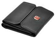 Portfel Skórzany ALBATROSS(PL) Skóra Licowa Mały Kostka Bez Zapięcia 3765 CZARNY RFID 8,5 x 7,5 x 2 [cm]