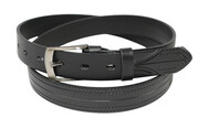 Pasek Skórzany CezMar (PL) TŁOCZONY 30 mm Skóra Naturalna CZARNY