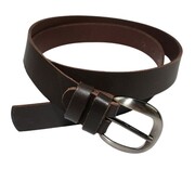 Pasek Damski Skórzany Gładki CEZ-MAR (PL) 30 mm Skóra Licowa Wąski CIEMNY CZEKOLADOWY