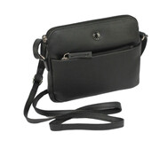 Torebka Z Ekologicznej Skóry Włoskiej Peterson PTN 3625 CZARNA 20 x 16 x 6 [cm]