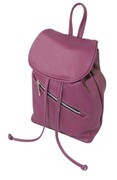 Praktyczny Plecak Skórzany GRETOS (PL) JASNY FIOLET Skóra Naturalna Licowa 35 x 25 x 12 [cm]