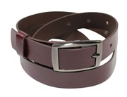 Pasek Damski Skórzany Gładki COMPLEX (PL) 30 mm BURGUND Szerokość Standardowa