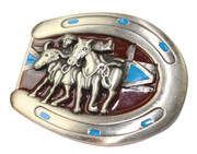 Klamra Bezniklowa Do Paska Sprzączka Pełna Blaszka Z Bolczykiem 40 mm Metalowa Solidna KBOL40/93 WESTERN