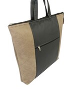 Torebka Na Zakupy Antoszczyk (PL) MARTA Ze Skóry Naturalnej Model Duży 41 x 38 x 8 [cm] BRĄZOWY Z CZARNYM