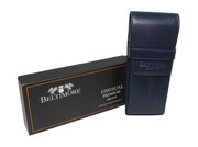 Eleganckie Etui Na Długopisy BELTIMORE Skóra Naturalna Licowa GRANATOWE J03 17 x 7 x 2 [cm]