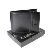 Portfel Męski Skórzany EMPORIO VALENTINI Duży Skóra Bydlęca Poziomy Jedno Skrzydełko 563-292E CZARNY 12,5 x 10 x 2,5 [cm]