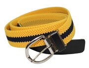 Pasek Gumowa Plecionka Polska Galanteria (PL) XXL Rozciągliwy ZÓŁTY-GRANAT 30 mm Klamra Tradycyjna Uniwersalny Zakres Zapinania
