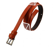 Pasek Damski Skórzany COMPLEX (PL) 15 mm POMARAŃCZOWY Wąski