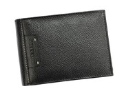 Portfel Męski Polska Galanteria (PL) Skóra Licowa Duży Poziomy Bez Zapięcia RFID N992 CZARNY 13 x 9,5 x 2,5 [cm]