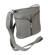 Torebka Skórzana MAGRE (PL) JULKA Mała Listonoszka Skóra Naturalna SZARY Gładka