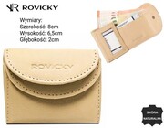 Portfelik Uniwersalny MARS Rovicky (PL) Skóra Naturalna R-17 BEŻOWY 8 x 6,5 x 2 [cm]