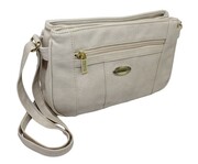 Torebka Skórzana Klasyczna BAG STREET Listonoszka Skóra Cielęca 3018 KREMOWY 26 x 16 x 8 [cm]