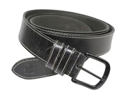 Pasek Skórzany Męski Peterson (PL) PTN LTE-2727 40 mm Skóra Naturalna Licowa CZARNY SZYTY