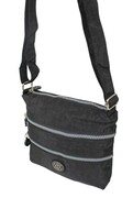 Stylowa Lekka Materiałowa Torba Pozioma Średnia Na Ramię Bag Street NR 2265 CZARNA 23 x 22 x 6 [cm]