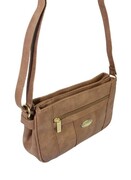 Torebka Skórzana Klasyczna BAG STREET Listonoszka Skóra Cielęca 3018 JASNY BRĄZOWY 26 x 16 x 8 [cm]