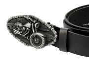 Klamra Bezniklowa Do Paska Sprzączka Pełna Blaszka Z Bolczykiem 40 mm Metalowa Solidna KBOL40/24 ''MOTOCYKL