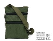 Paszportówka Materiałowa Polska Galanteria (PL) Saszetka Na Szyję SPP-2BL ZIELONY 12 x 17 x 0,5 [cm]