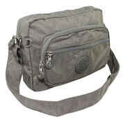 Stylowa Lekka Materiałowa Torba Pozioma Średnia Na Ramię Bag Street NR 2223 SZARY