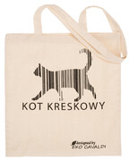 Bawełniana Torba Na Ramię Wzór KOT KRESKOWY 40 x 38 [cm]