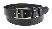 Pasek Skórzany ARUCCE (PL) Skóra Licowa EXTRA 40 mm CZARNY POŁYSK CLASSIC