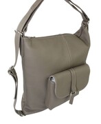 Praktyczny Plecak Skórzany Torebka 2 w 1 MAGRE (PL) AMELIA Skóra Naturalna Licowa CIEMNY ZIEMISTY