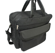 Materiałowa Pozioma Torba MęskaPozioma Antoszczyk (PL) CZARNA 33 x 26 x 18 [cm]