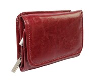 Portfel Damski Skórzany CRIS-POL (PL) Skóra Licowa 12 cm Suwak Na Zewnątrz P12 12 x 9 x 3,5 [cm]