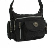 Stylowa Pozioma Torba Średnia Na Ramię Bag Street NR 2218 CZARNY