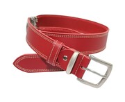 Pasek Skórzany HADA (PL) Skóra Licowa EXTRA VINTAGE MISSISSIPI BLUES 40 mm CZERWONY