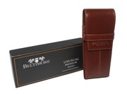 Eleganckie Etui Na Długopisy BELTIMORE Skóra Naturalna Licowa BRĄZOWE J03 17 x 7 x 2 [cm]