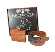 Elegancki I Stylowy Zestaw Upominkowy Dla Niego BELTIMORE Portfel Poziomy + Pasek Wizytowy 35 mm Z52