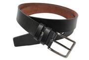 Pasek Skórzany Męski MASSILIANO SERGIO 1014-N 40 mm Skóra Naturalna Licowa Klamra Tradycyjna CZARNY