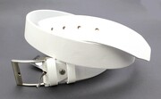Pasek Męski Skórzany PAS-MAX (PL) Skóra Licowa EXTRA 35 mm BIAŁY Klamra Tradycyjna K10