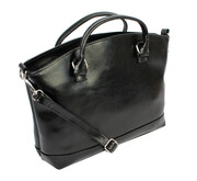 Torebka Skórzana DANA Skóra Naturalna Duża 388 W CZARNA