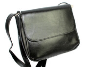 Torebka DANA Listonoszka Mała Skóra Naturalna 419 W CZARNA