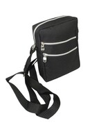 Torba Męska Sportowa Średnia Pionowa Materiał Antoszczyk (PL) CZARNA 24 x 16 x 6,5 [cm]