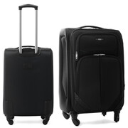 Duża Ekskluzywna Walizka Turystyczna RGL S-010 CZARNA 77x45x33 85 Litrów Moscow Collection