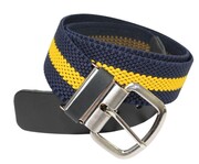 Pasek Gumowa Plecionka Polska Galanteria (PL) XXL Rozciągliwy ŻÓŁTY-GRANAT 40 mm Klamra Tradycyjna Uniwersalny Zakres Zapinania