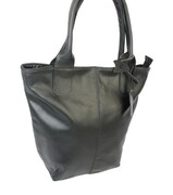 Torebka Skórzana MAGRE (PL) KLEOPATRA Shopper Bag Skóra Naturalna CZARNA Gładka