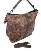 Torebka Jennifer Jones Shopper Bag Skóra Włoska JJ3439 BRĄZOWA TEKSTURA 40 x 35 x 18 [cm]