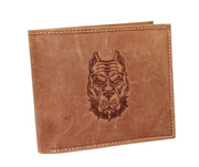 Portfel Męski Skórzany Peterson Skóra Naturalna Duży Poziomy Bez Zapięcia Dwa Skrzydełka N992 BRĄZOWY 