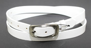 Pasek Damski Skórzany PAS-MAX (PL) Skóra Licowa EXTRA Gładki 25 mm BIAŁY K10